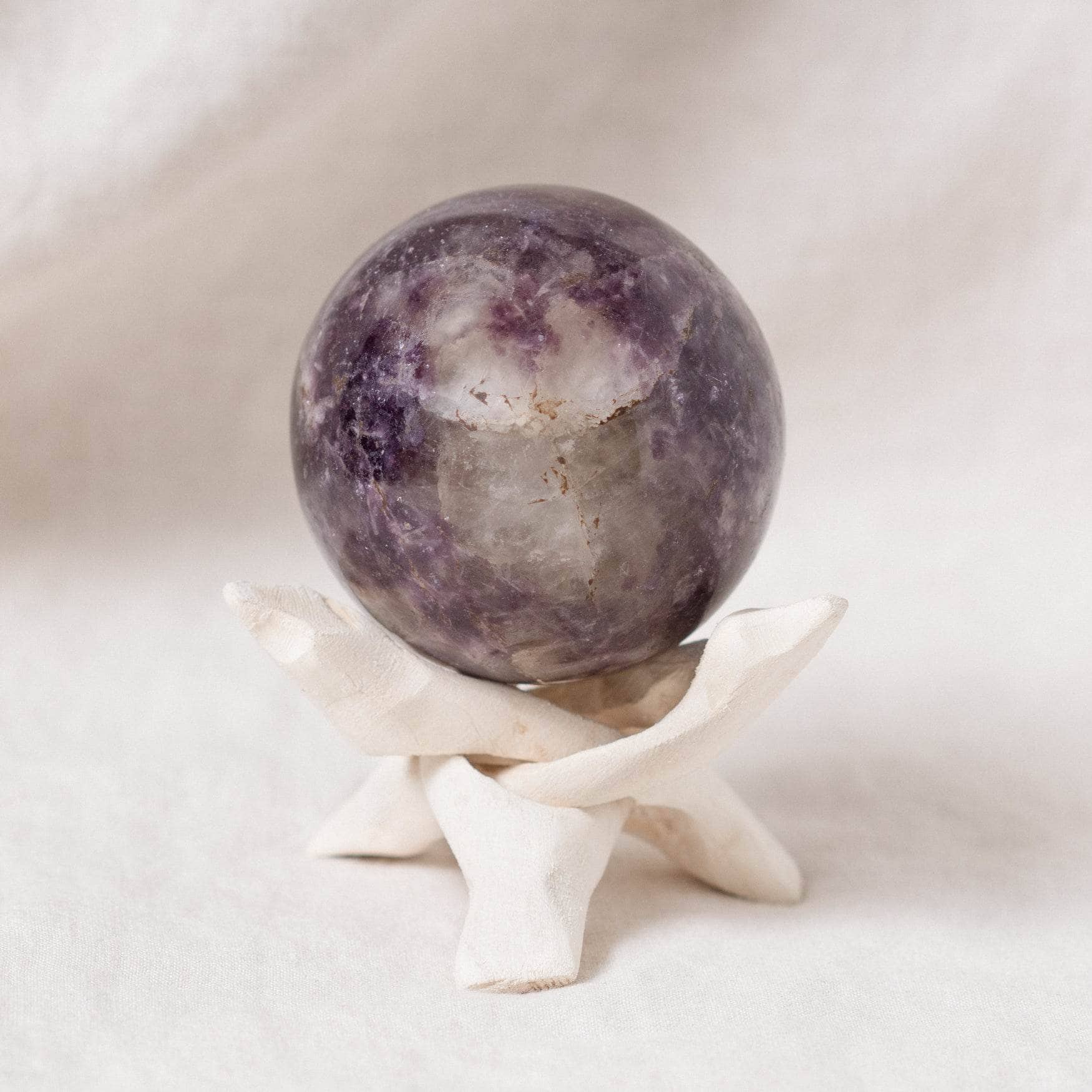 TR-FFS-Lep-ml-M Lepidolite Sphere with Tripod - AAA Premium Quality - Image 4