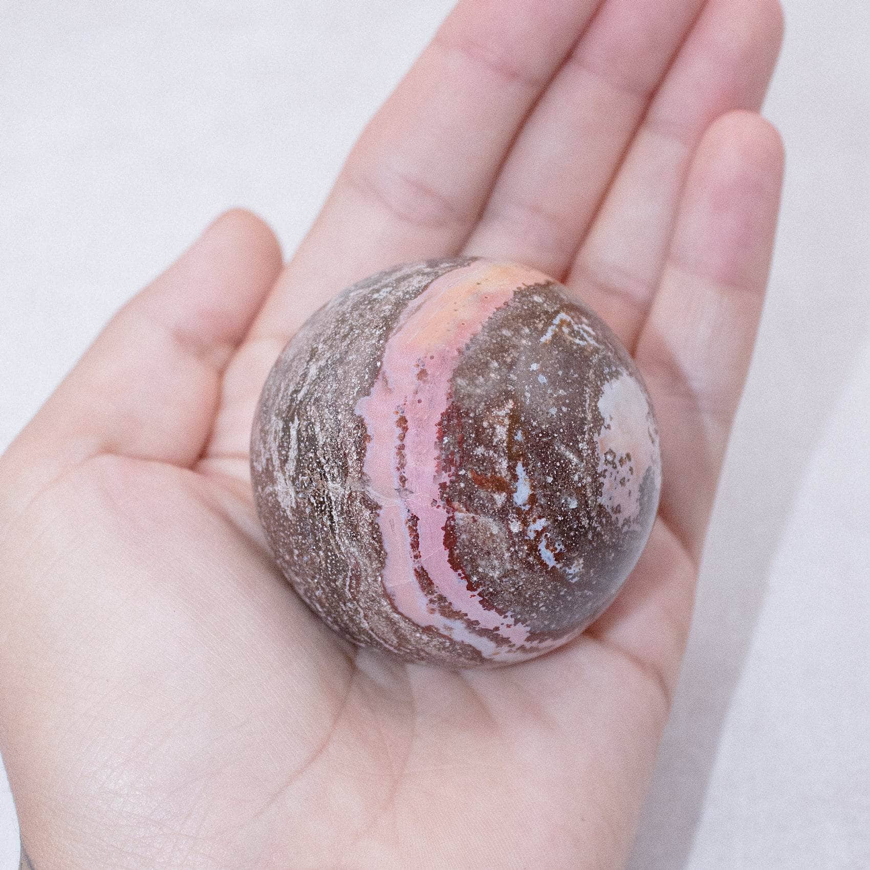 TR-FFS-OJP-MI-1-2 Natural Ocean Jasper Sphere - AAA Premium Quality - Image 2