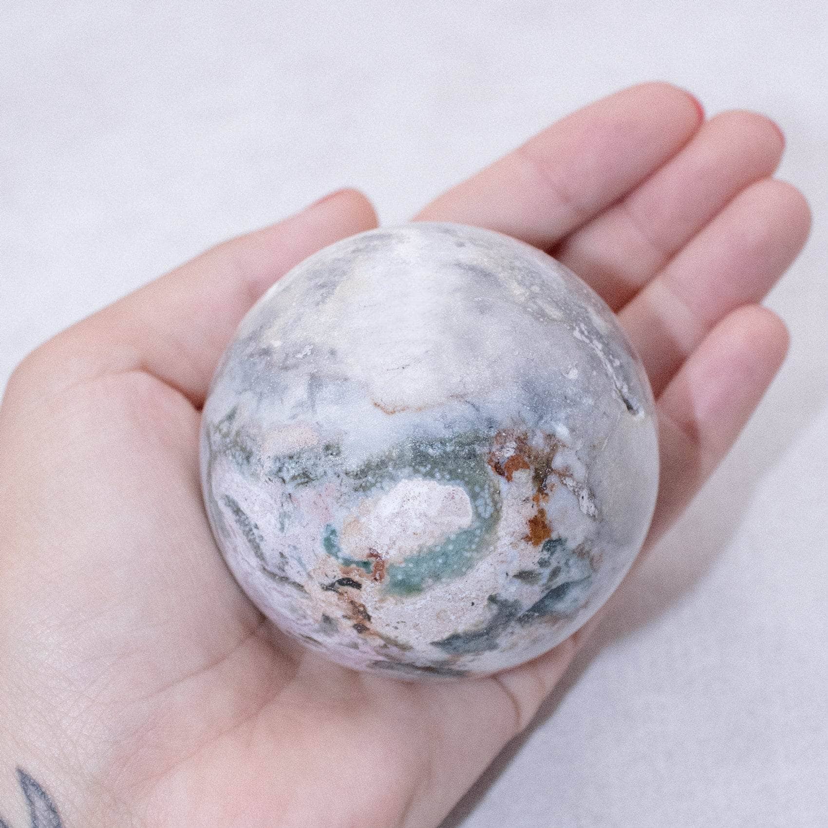 TR-FFS-OJP-MI-4 Natural Ocean Jasper Sphere - AAA Premium Quality - Image 10