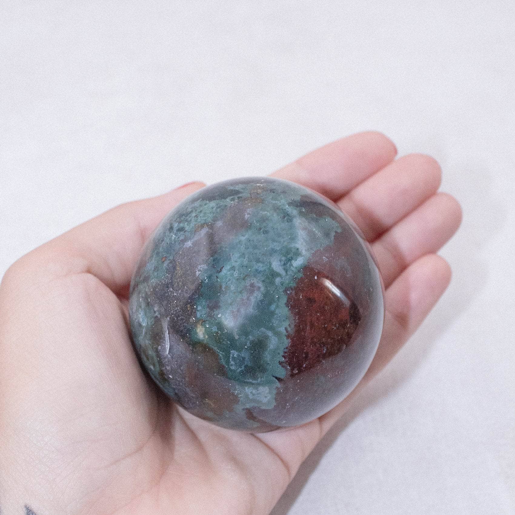TR-FFS-OJP-MI-5 Natural Ocean Jasper Sphere - AAA Premium Quality - Image 13