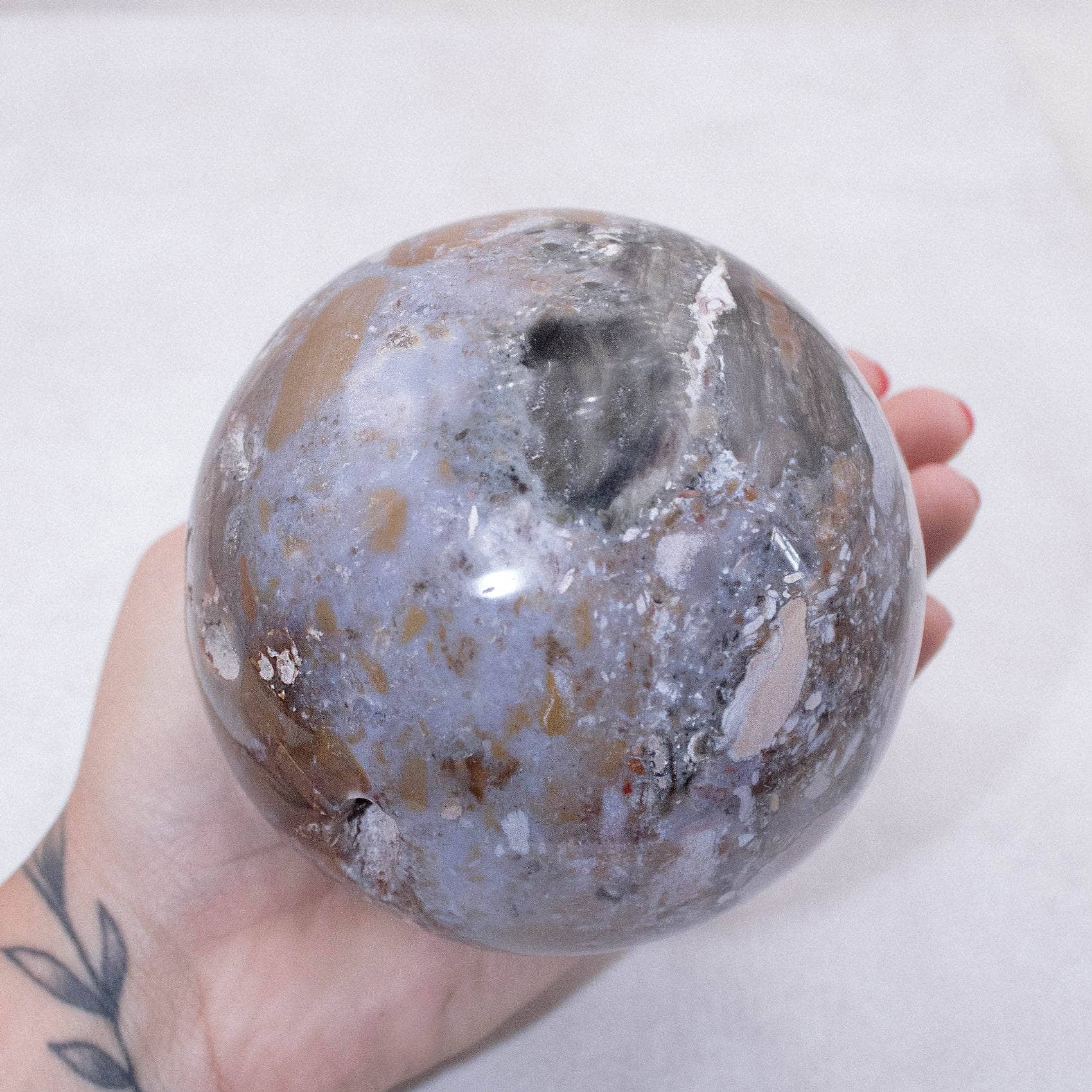 TR-FFS-OJP-MI-9 Natural Ocean Jasper Sphere - AAA Premium Quality - Image 25