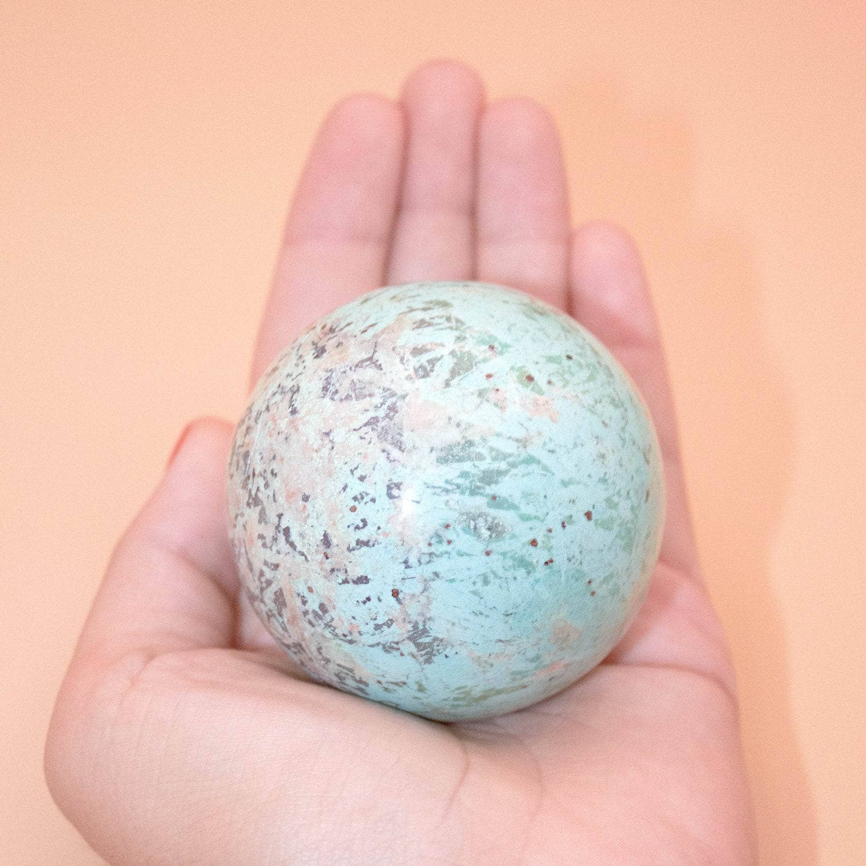 TR-FFS-TUR-10-2 Natural Peruvian Turquoise Sphere - AAA Premium Quality - Image 8