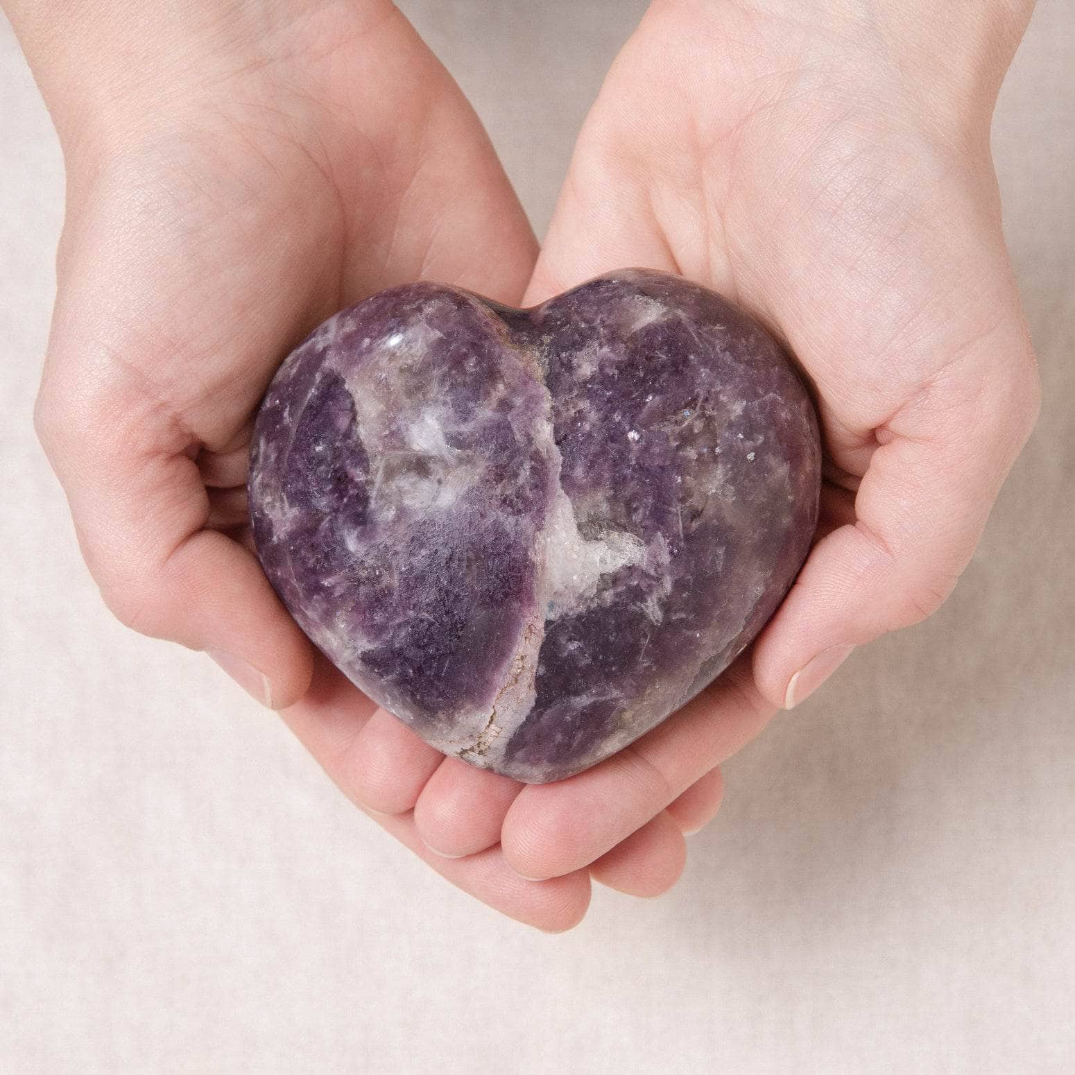 TR-FH-Lep-ml-L Lepidolite Hearts - AAA Premium Quality - Image 3