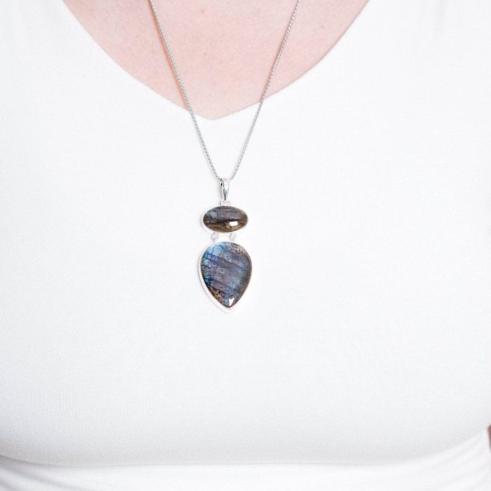 Handmade Labradorite Pendant Necklace - Image 9