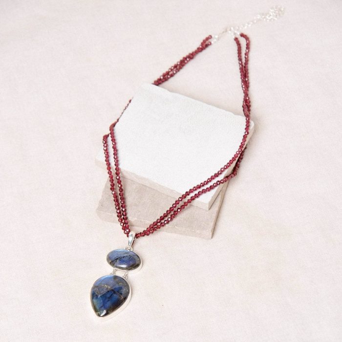 Handmade Labradorite Pendant Necklace - Image 3