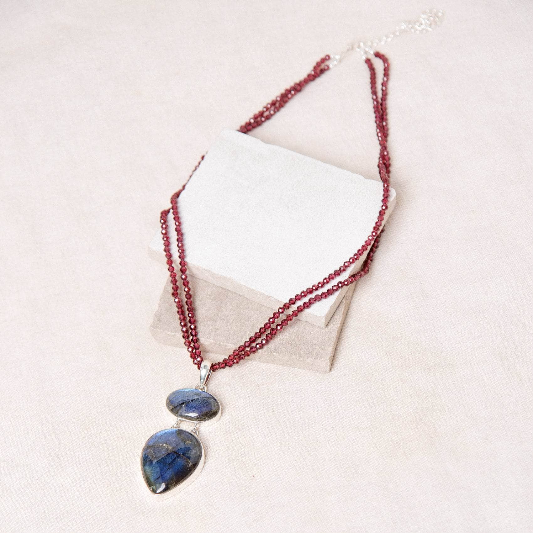 TR-LBD-1-203-RJ-2 Handmade Labradorite Pendant Necklace - Image 3