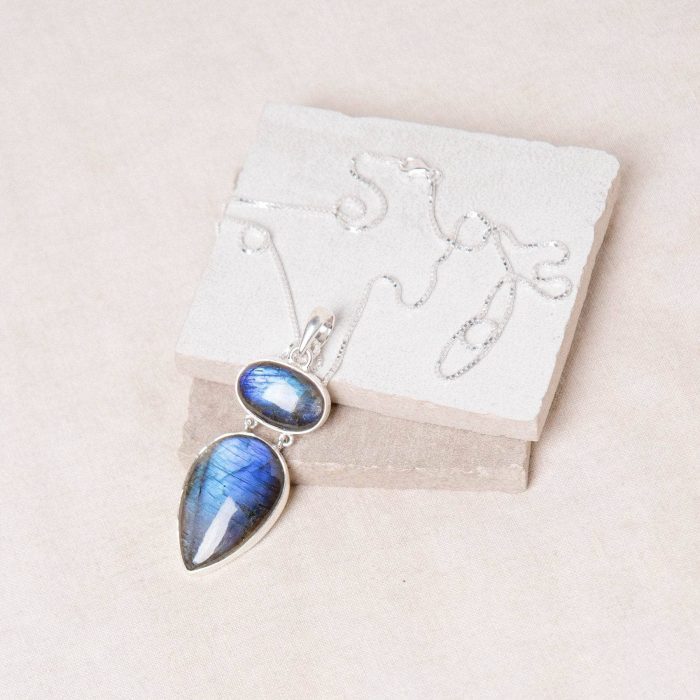 Handmade Labradorite Pendant Necklace - Image 7