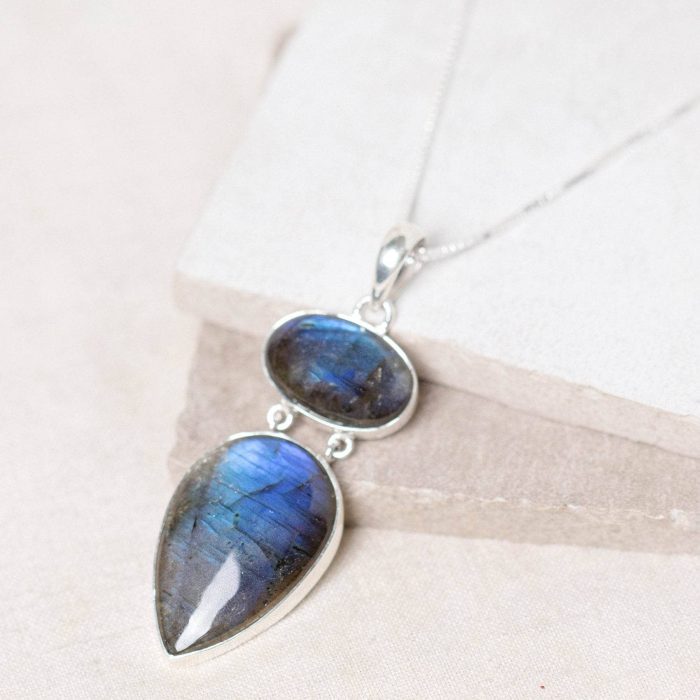Handmade Labradorite Pendant Necklace - Image 6