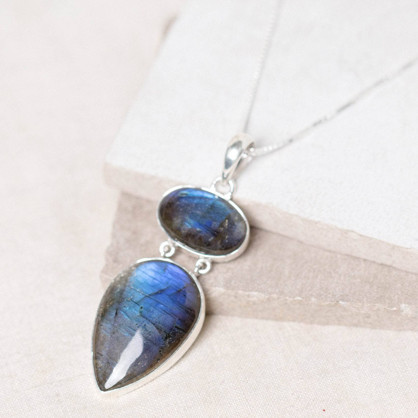 TR-LBD-1-208-RJ-3 Handmade Labradorite Pendant Necklace - Image 6