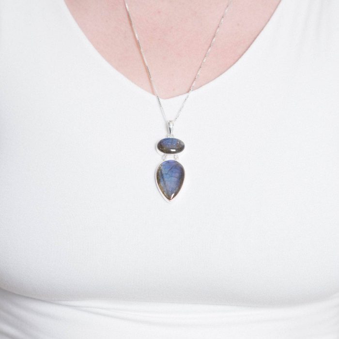 Handmade Labradorite Pendant Necklace - Image 5