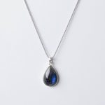 Genuine Labradorite Teardrop Pendant Necklace - Image 22
