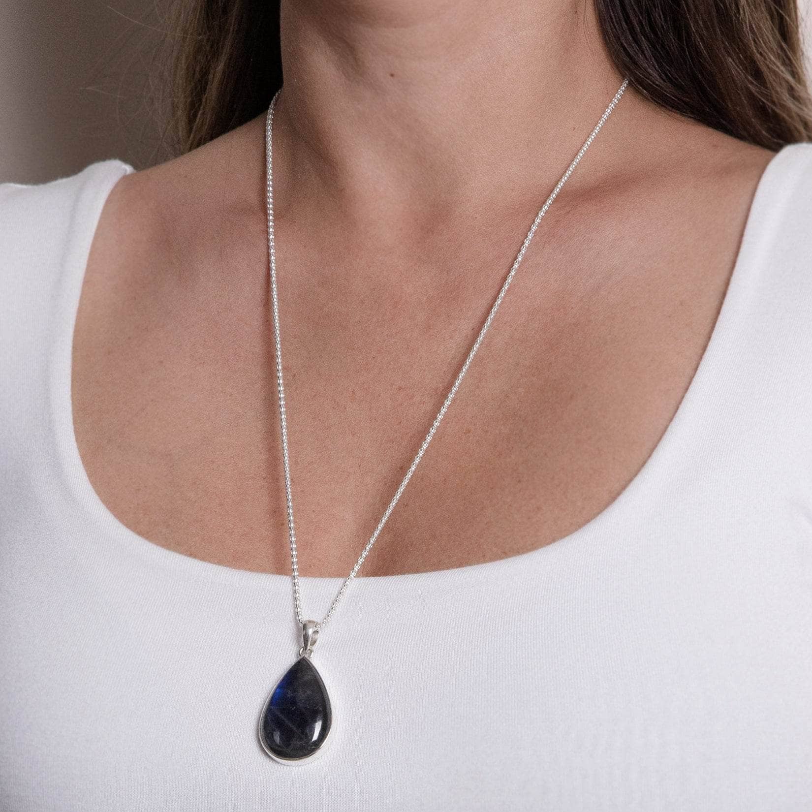 TR-LBD-1-525-2_2210449b-cd3d-4788-b595-d1ef761c4ee1 Genuine Labradorite Teardrop Pendant Necklace - Image 26