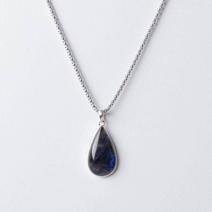 Labradorite Teardrop Pendant Necklace - Image 18
