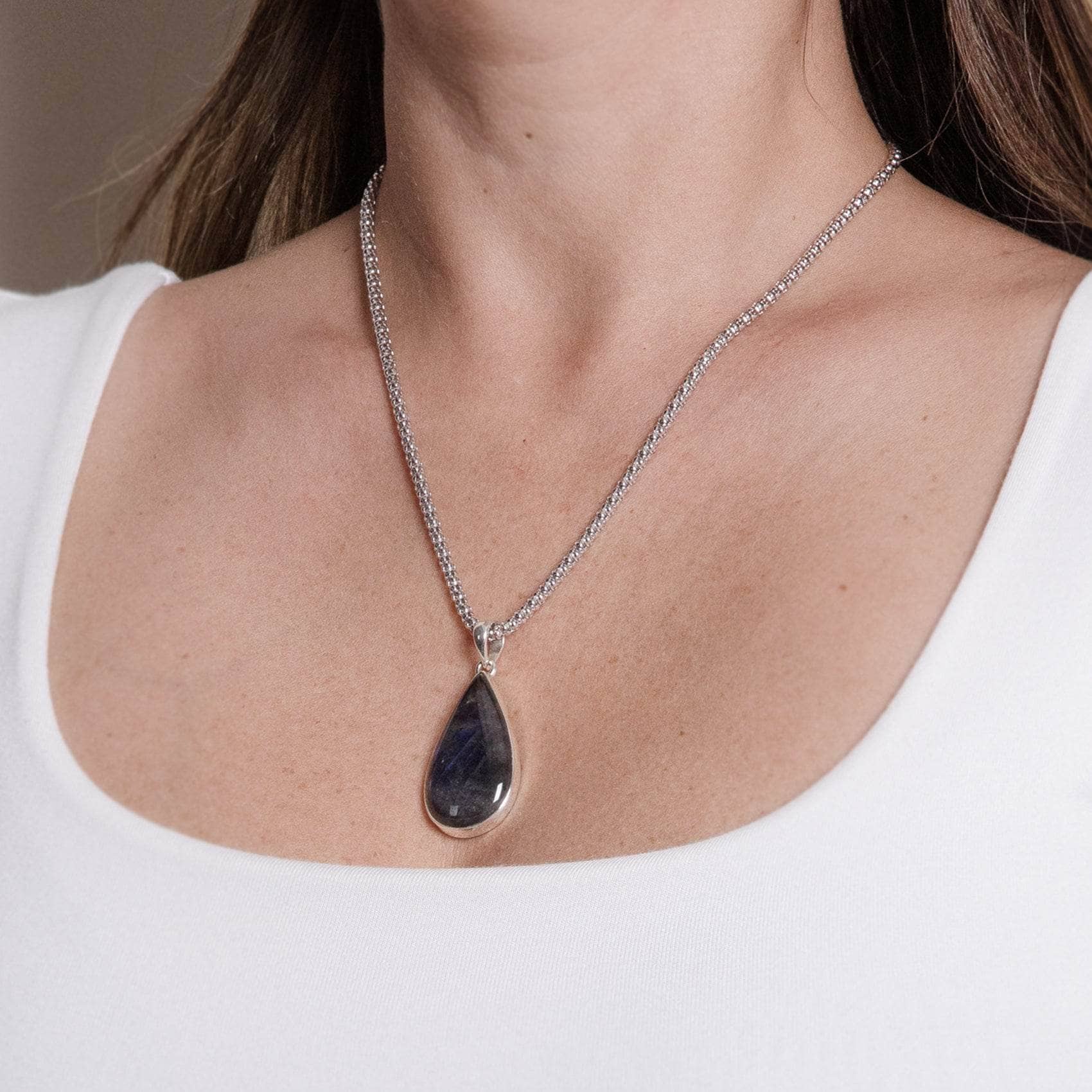 TR-LBD-1-529_daee653b-2baf-4810-93df-b9a6708079f4 Genuine Labradorite Teardrop Pendant Necklace - Image 31