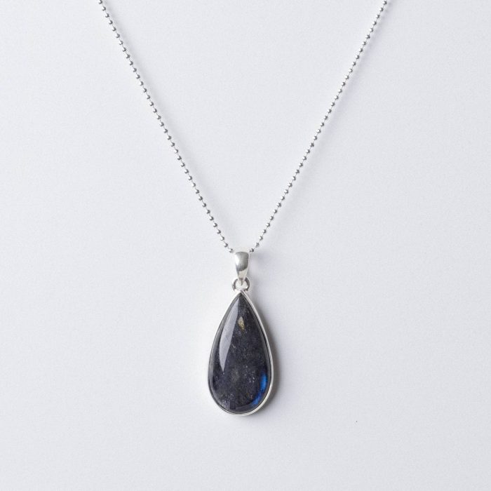 Labradorite Teardrop Pendant Necklace - Image 3