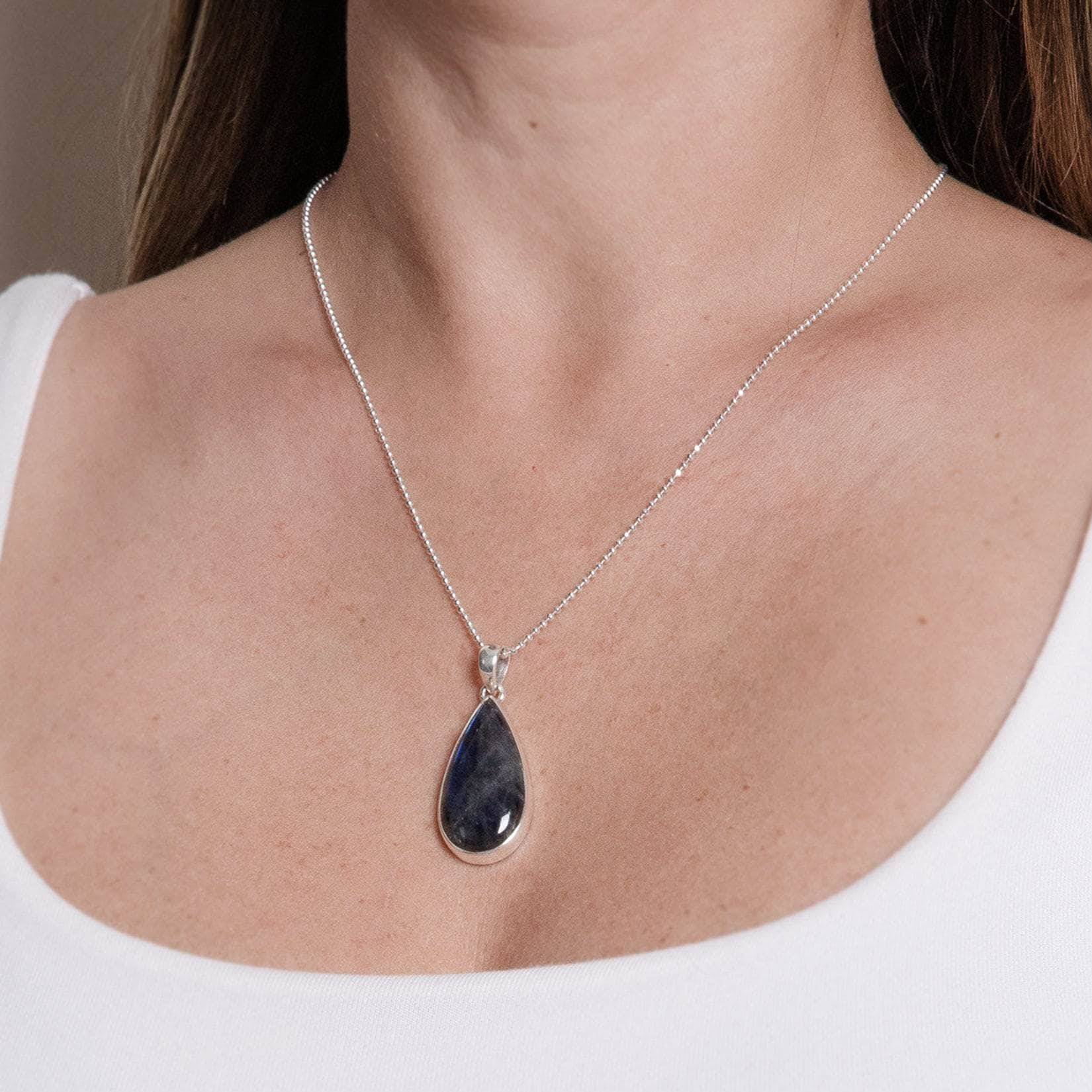 TR-LBD-1-531-2_6e1901dd-eb8c-4037-a0fa-f4625f19c01e Genuine Labradorite Teardrop Pendant Necklace - Image 6
