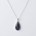 Genuine Labradorite Teardrop Pendant Necklace - Image 7