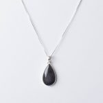 Genuine Labradorite Teardrop Pendant Necklace - Image 12