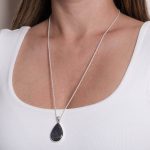 Genuine Labradorite Teardrop Pendant Necklace - Image 16