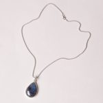 Genuine Labradorite Teardrop Pendant Necklace - Image 25