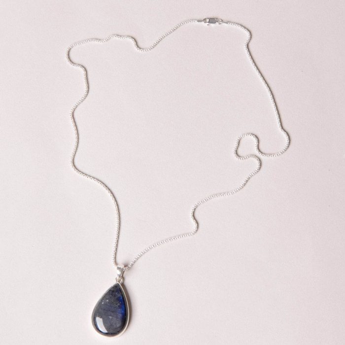 Labradorite Teardrop Pendant Necklace - Image 15