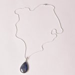 Genuine Labradorite Teardrop Pendant Necklace - Image 30