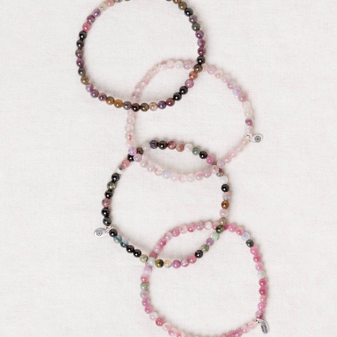 TR-MH01-RTCR Rainbow Tourmaline Energy Bracelet - Image 3