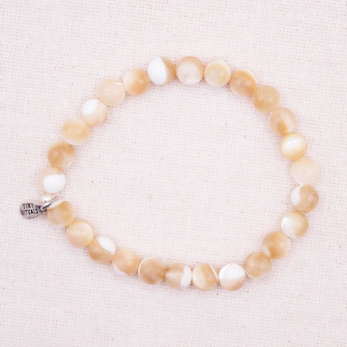 Trochus Sea Shell Energy Bracelet - 6mm - Image 1