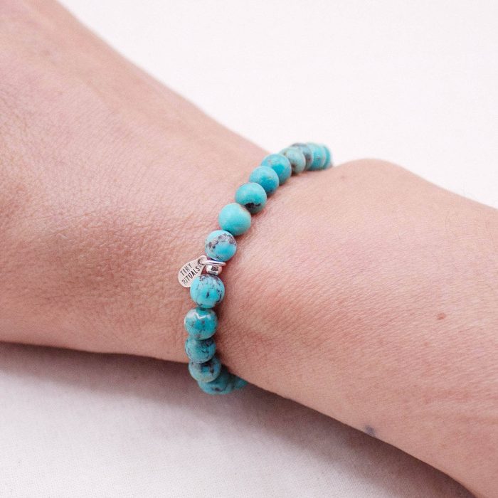 Rare Genuine Turquoise Energy Bracelet - 6mm - Image 1