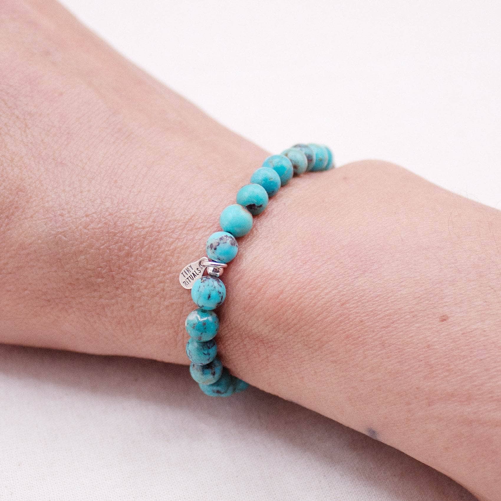TR-MH01-TUR6-S-2_0ea86047-d09a-41e5-b734-9846b918647b Rare Genuine Turquoise Energy Bracelet - 6mm - Image 1