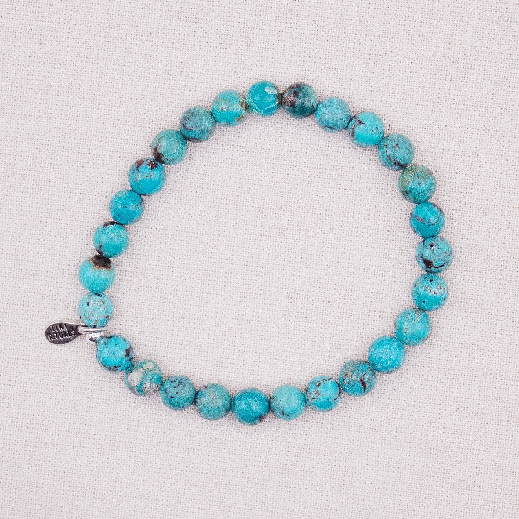TR-MH01-TUR6-S_85558565-6538-4624-b9c5-12874ce2e073 Rare Genuine Turquoise Energy Bracelet - 6mm - Image 2
