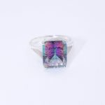 Rare Mystic Topaz Emerald Cut Ring - Image 3