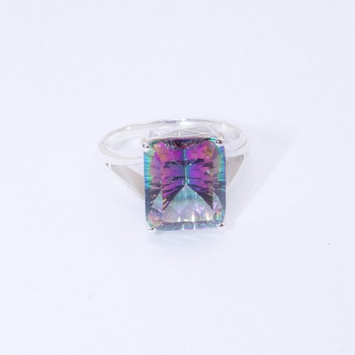 Rare Mystic Topaz Emerald Cut Ring - Image 3