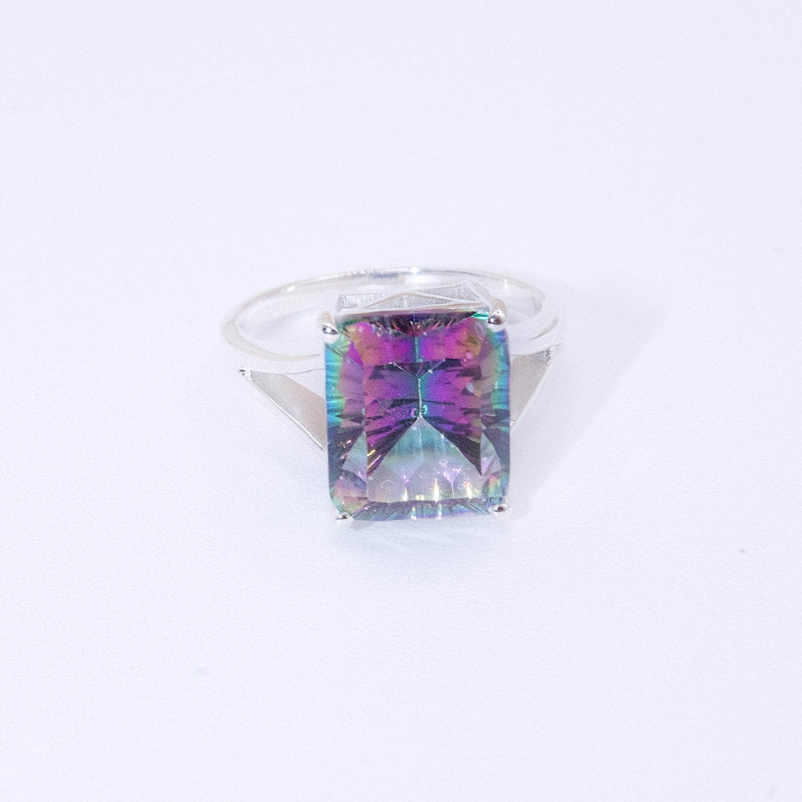 TR-MST-RDR-2118-8-RJ-1 Rare Mystic Topaz Emerald Cut Ring - Image 3