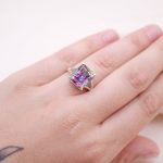 Rare Mystic Topaz Emerald Cut Ring - Image 2