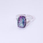 Rare Mystic Topaz Cushion Cut Ring - Image 2