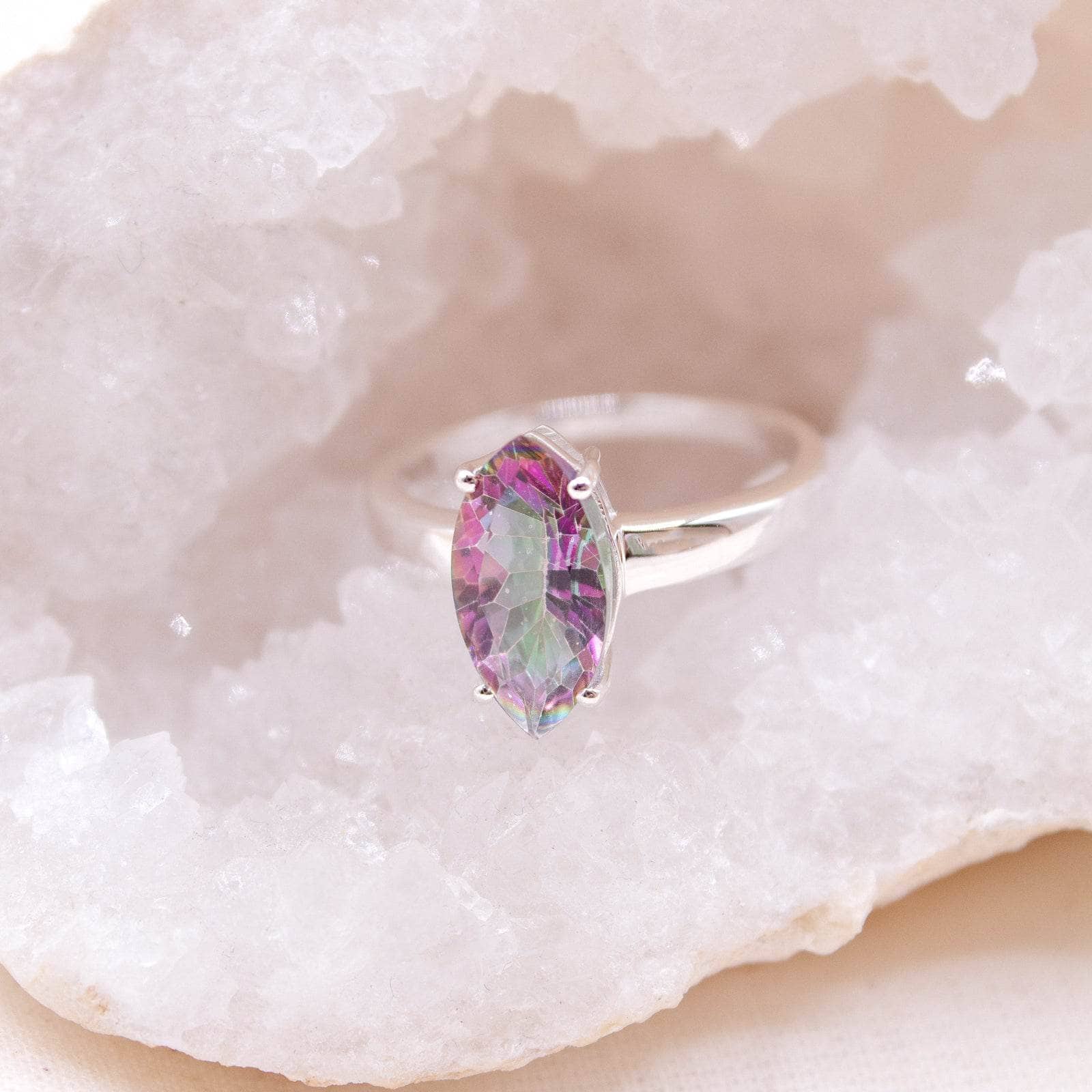TR-MST-RDR-2355-8-RJ-1 Rare Mystic Topaz Diamond Cut Ring - Image 1