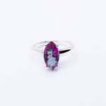 Rare Mystic Topaz Diamond Cut Ring - Image 4
