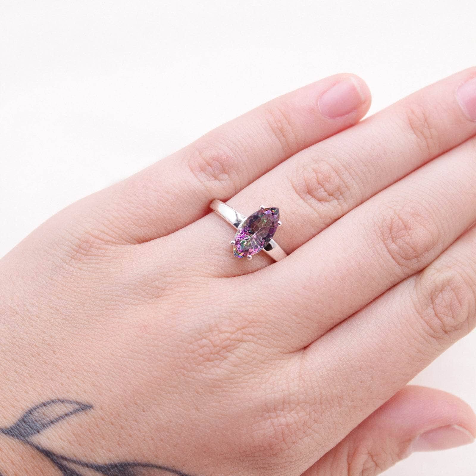 TR-MST-RDR-2355-8-RJ-2 Rare Mystic Topaz Diamond Cut Ring - Image 2