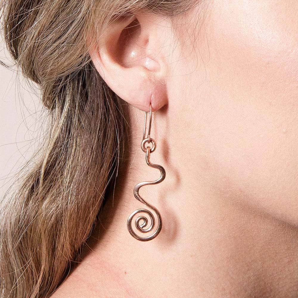 TR-MU54-4 Copper Wire Wrap Earrings - Limited Edition - Image 10