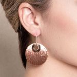 Copper Hammered Earrings - Limited Edition - Image 7
