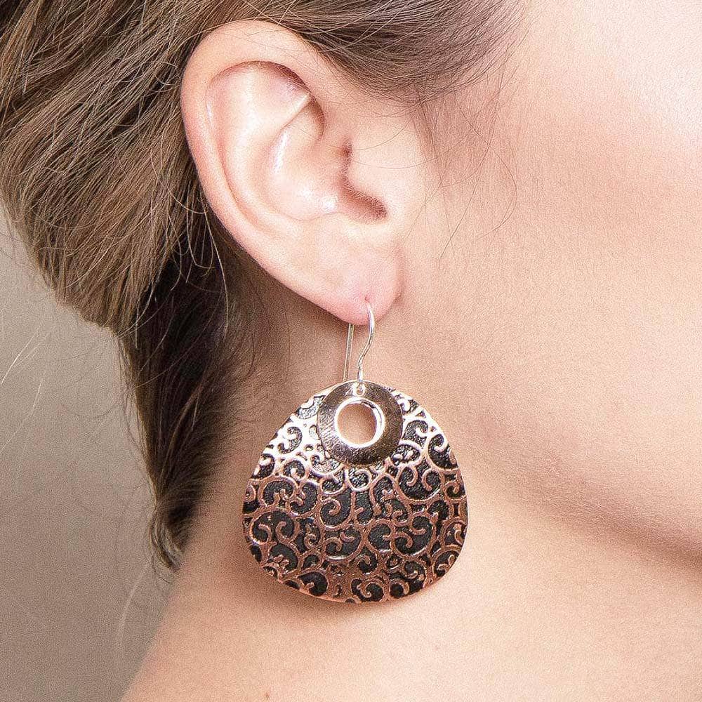 TR-MU56-1 Black Copper Earrings - Limited Edition - Image 1