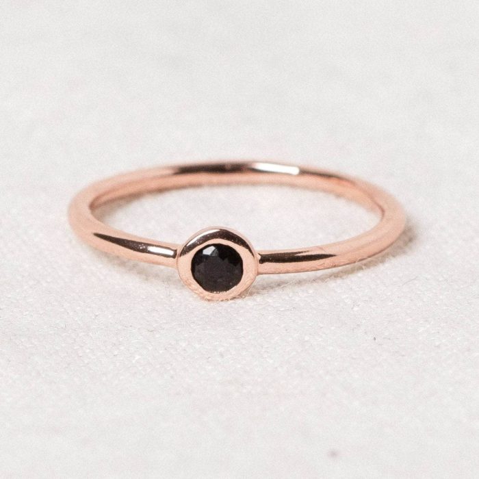 Black Tourmaline Silver, Gold or Rose Gold Ring - Image 10