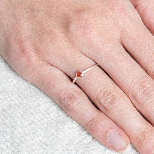 TR-NV-CAR-SIL-HAND Carnelian Silver or Gold Ring - Image 6