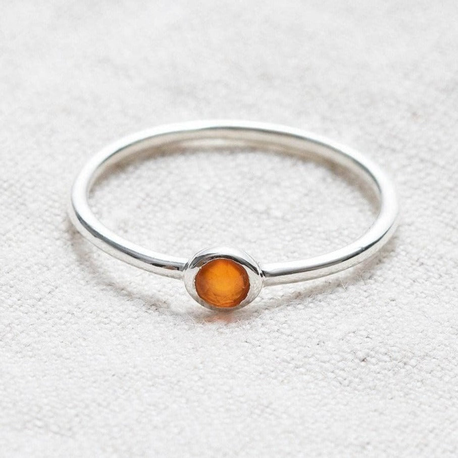 TR-NV-CAR-SIL Carnelian Silver or Gold Ring - Image 5