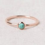 Genuine Malachite Silver, Gold or Rose Gold Ring - Image 5