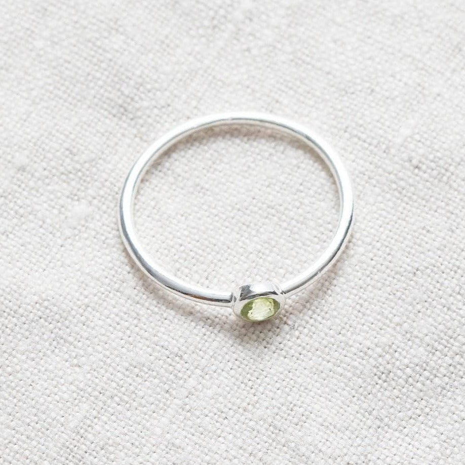TR-NV-PER-SIL-2 Genuine Peridot Silver or Gold Ring - Image 8
