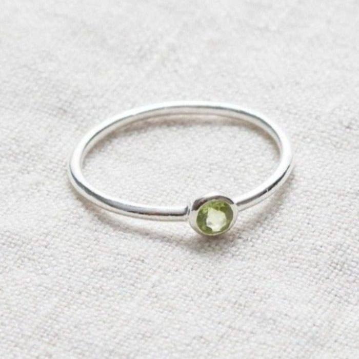 Genuine Peridot Silver or Gold Ring - Image 5