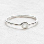 Rainbow Moonstone Silver, Gold or Rose Gold Ring - Image 9