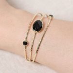 Black Tourmaline Gold or Silver Bracelet - Image 2